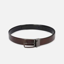 Van Heusen Black Leather Solid Reversible Belt-image-87