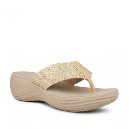 Inc.5 Women's Beige Thong Wedges-image-80