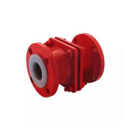 TS Flow 80 mm WCB/PTFE Flanged End PFA Lined Ball Check Valve Class-150-image-85