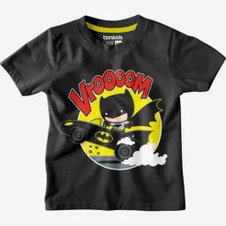 Bonkids Boys Graphic Printed Round Neck Cotton Batman T-Shirt-image-3