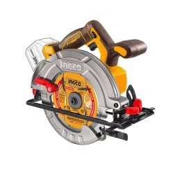 Ingco 20 V Lithium-Ion Brushless Motor Yellow & Black Cordless Circular Saw, CSLI1851-17