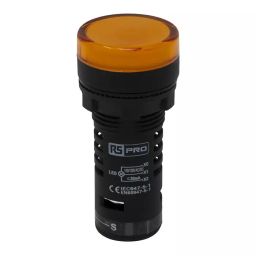 RS PRO Panel Mount Yellow LED Pilot Light Complete, 22mm Cutout, IP65, Round, 120V ac/dc, 9092540-image-90