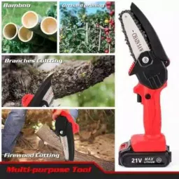 Sauran 21V 25cm Double Battery Cordless Chainsa W with Battery Indicator image 4