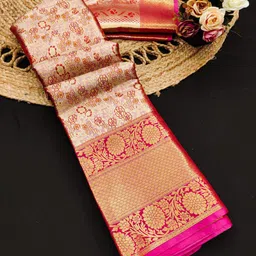 Mitera Woven Design Zari Pure Silk Kanjeevaram Saree-image-97