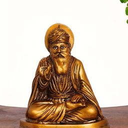 INTERNATIONAL GIFT Gold-Toned And Black Guru Nanak Ji Religious Idol Showpiece-image-19