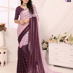 Moda Rapido Pack Of 2 Striped Satin Saree-image-55