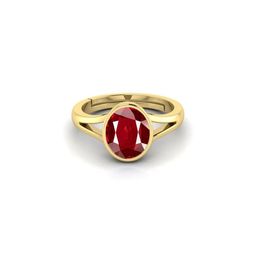 Todani Jems 14.25 Ratti Ruby Manik GemStone Panchdhatu Ring-image-1