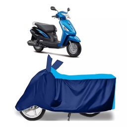 Auto Pearl Two Wheeler Cover for Suzuki Swish - Cyan, Blue-image-75