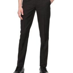 Louis Philippe Black Slim Fit Trousers-picture-29