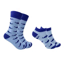 Mint & Oak Unisex Pack Of 2 Printed Anti-bacterial Calf-Length & Ankle Length Socks-51
