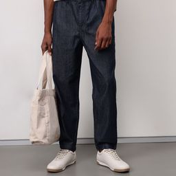 ether Men Chambray Pleated Trousers-image-61