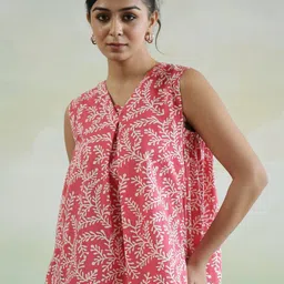 SANSKRUTIHOMES Women Floral Printed Pure Cotton Top-picture-24