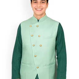 BAESD Mandarin Collar Nehru Jacket-image-17