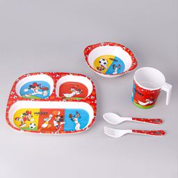 Disney Mickey Mouse And Friends 5 Pieces Kids Dinner Set - Multicolour-4
