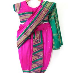Bhartiya Paridhan Silk Mastani Saree with Half Sleeves Blouse - Voilet-image-70