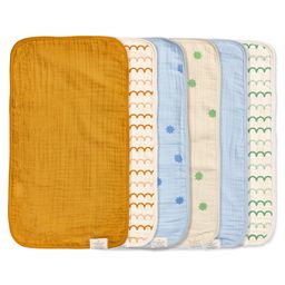 Nintara Baby Extra-Soft, Absorbent, 100% Organic Cotton Large Burp Cloth Pack of 6 - Multicolour-image-63