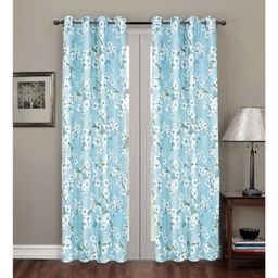 RRC Super Soft Brushed Microfiber Cotton Curtain For Door - Light Blue-picture-19