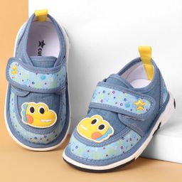 Cute Walk by Babyhug Casual Shoes Velcro Closure & Dino Patch - Blue-picture-0