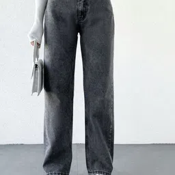 NU CLOTHS Women Comfort Wide Leg High-Rise Stretchable Jeans-picture-11
