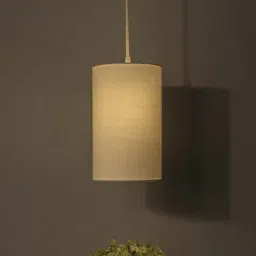 Homesake White Cylinder Shape Pendant Light - Set of 1-11