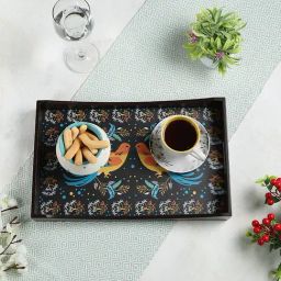 Crayton Birds Printed MDF Rectangular Serving Tray - Set of 1-76