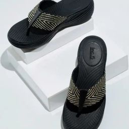 Inc.5 Women's Black Thong Wedges-picture-45