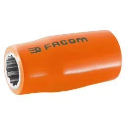 FACOM 12.7 mm (1/2 Inch) Drive Insulated Standard Socket 12 Point 52 mm, S.11AVSE-43