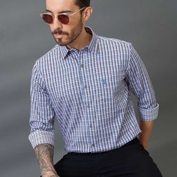 GIORDANO Men Slim Fit Micro Checks Checked Casual Shirt-image-40