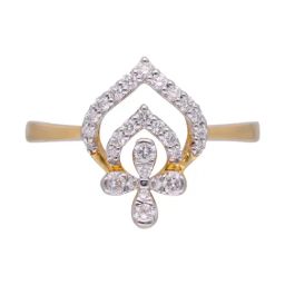 C. Krishniah Chetty Group Gold & Diamond Regal Fleur Ring-29