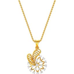 Kisna Diamond & Gold Jewellery 14k Lilja Pendant-image-15