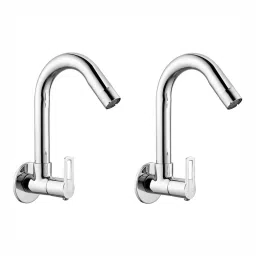GENERIC Kubix Sink Tap Brass Chrome Finish Silver, FG1137 (Pack of 2)-image-83