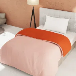 Bianca Ultra Soft Rust & Orange 152 TC Micro Fabric Single Reversible Comforter For All Weather image 3