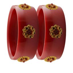 Vidhya Kangan Red Plastic Bangles-image-114