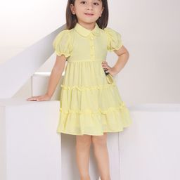 Peppermint Women's Puff Sleeve A-Line Dress-image-46