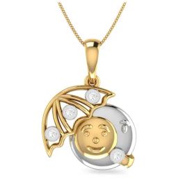 PC Jeweller Mamta 18k Gold Pendant without Chain for Kids-image-4