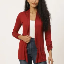 Trend Arrest Maroon Full Sleeves Shrug-picture-37