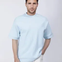 Rare Rabbit Blue Oversized Solid T-Shirt-picture-46