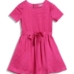 Tommy Hilfiger Kids Pink Printed Regular Fit Dress-picture-27