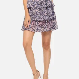 Trend Arrest Pink Printed Mini Skirt-image-49