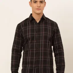 Jainish Black Regular Fit Checks Shirt-picture-16