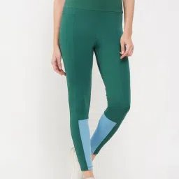 Clovia Green Active Tights-image-8