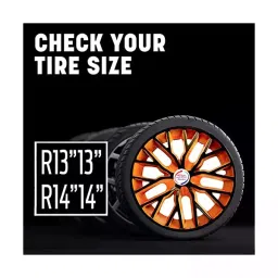 Auto Pearl Car Black Orange Wheel Cover Hub Caps 33.02 cm (13 Inch) Press Type Fitting for Alto K10 Old-29