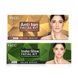 VLCC Salon Series Insta Glow Facial Kit & Salon Series Anti-Tan Facial Kit Combo-6