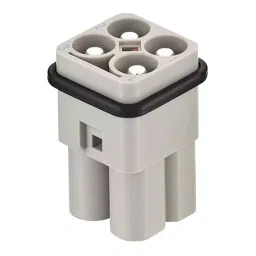 Harting Heavy Duty Connector Inserts / Modules HEAVY DUTY INSERT, PLUG, 4POS, 10MM2, 09120043051-6