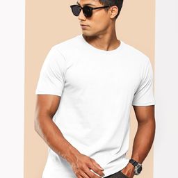 Q CUT Men Solid Round Neck Regular Fit Cotton T-shirt-image-74