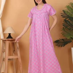 Sweet Dreams Pink Printed Nighty-picture-25