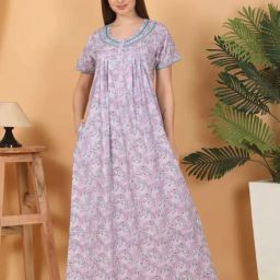 Sweet Dreams Purple Printed Nighty-picture-25