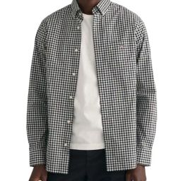Gant Black Regular Fit Checks Shirt-image-51