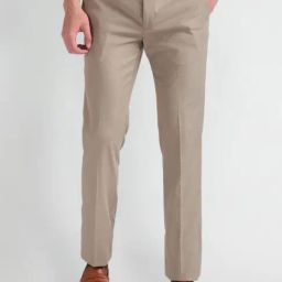 Arrow Beige Slim Fit Trousers-picture-26