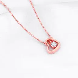 GIVA 925 Silver Rose Gold Whole Heart Necklace for Women & Girls-image-32